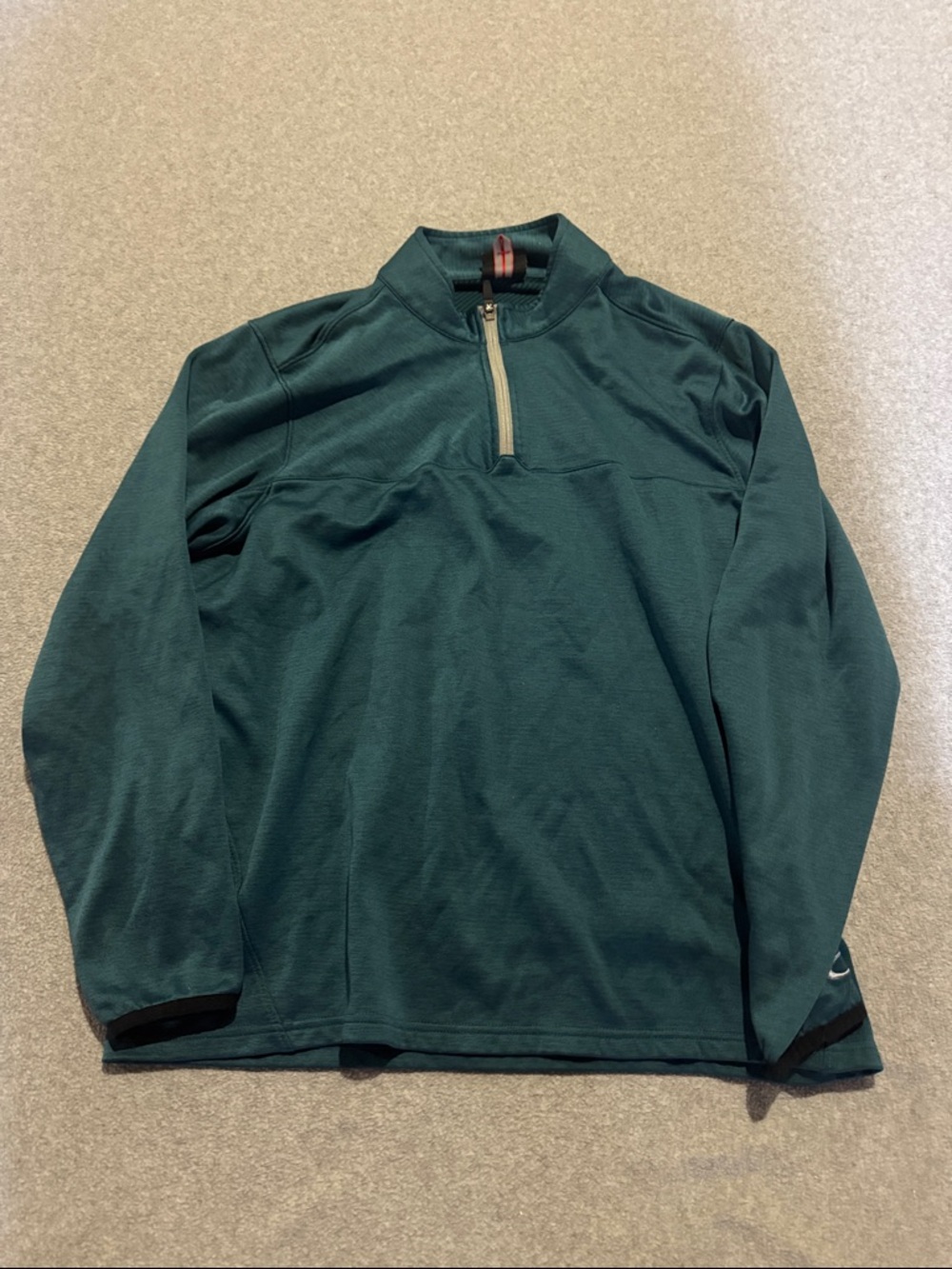 Oakley Deep Green Quarter-Zip Performance Jacket
